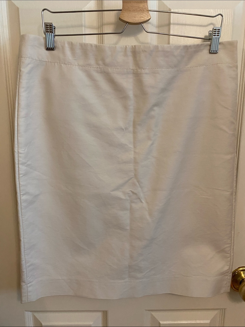 J. Crew No. 2 Cream Pencil Skirt - Sleek Women's Straight Skirt Size 14